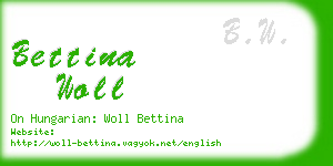 bettina woll business card